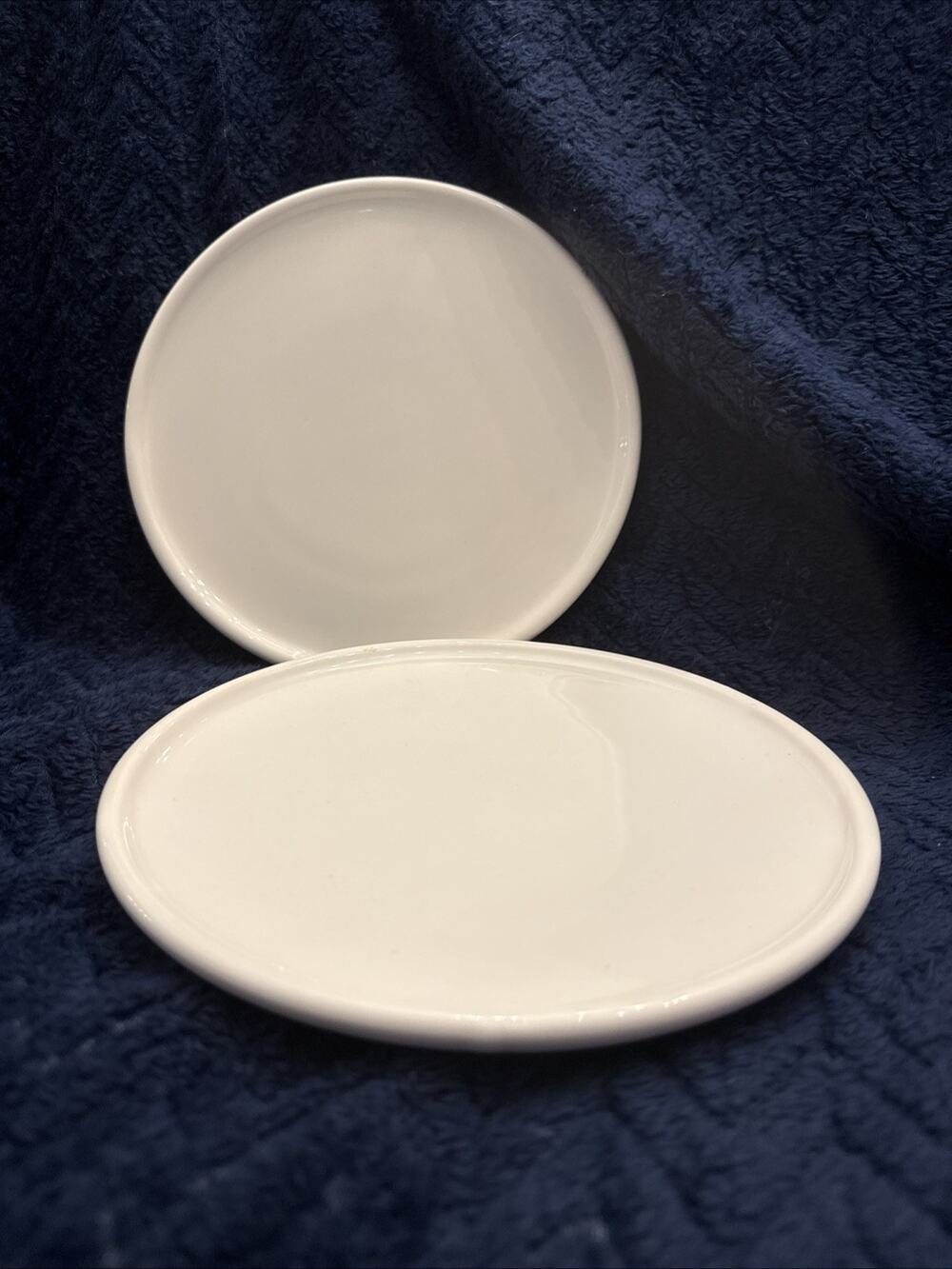 Waechtersbach White SALAD PLATE 7 5/8" LOT OF 2 Germany Free Style Fun Factory